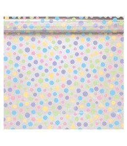 Amscan Inc. Cellophane Roll  (487x76.2) cm - Cello Pastel Dots 30X16 Inches