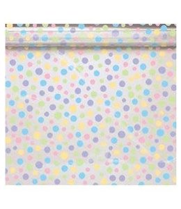 Amscan Inc. Wrapping Paper - Cello Pastel Dots 30X16 Inches