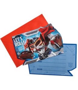 Party City Invitation Cards - Transformers