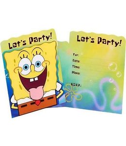 Party City Invitation Cards - Spongebob