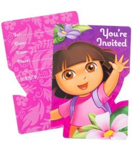 Party City Invitation Cards - Dora Explorer