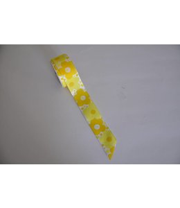 The Gift Wrap Company Ribbon Flower Power 1 1/2" X 10Yd - Yellow-White