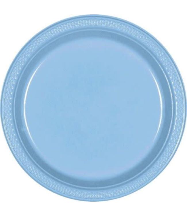 Amscan Inc. 9 Inch Plastic Plates 20/pk-Powder Blue
