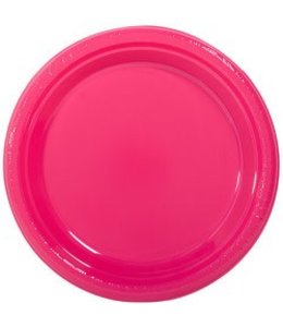 Amscan Inc. Plastic Plates Pink 9"