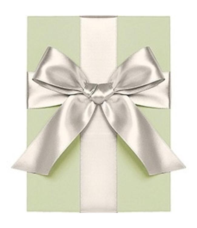 waste not paper Ribbon Dble Faced Satin 1.5'' - White