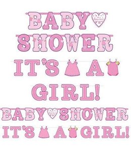 Amscan Inc. Letter Banner Combo Pack-Shower With Love Girl