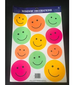 Amscan Inc. Smiley Faces Window Decoration Sheet