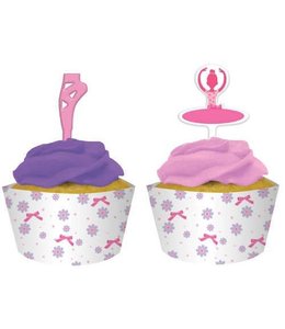 Creative Converting Tutu Much Fun - Cupcake Wrap W Pick