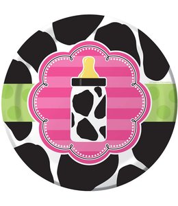 Creative Converting Cow Print Girl - 7" Plates