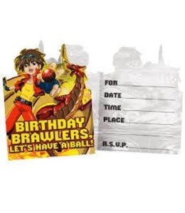 Party Express Invitation Cards - Bakugan/Birthday Brawlers