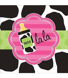 Creative Converting Cow Print Girl - Lunch Napkins