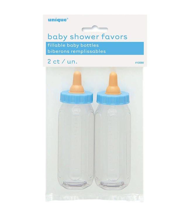 Unique Bottle - 25" Fillable - Baby Shower Favors Blue