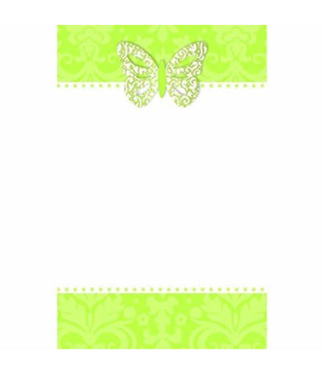 Amscan Inc. Imprintable Invitation Cards - Butterfly Honeydew