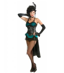 Rubies Costumes Burlesque Showgirl - Turquoise Std/Adult