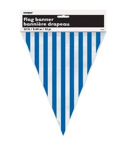 Unique Flag Banner 12Ft - Stripe Royal Blue