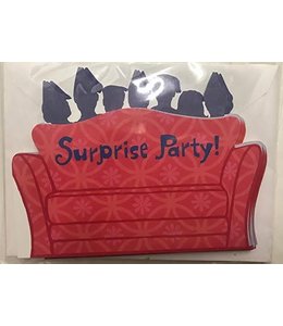 Party Express Invitation Cards - Behind Couch