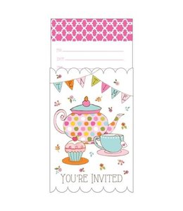 Creative Converting Popup Invitation Cards - Tea Time