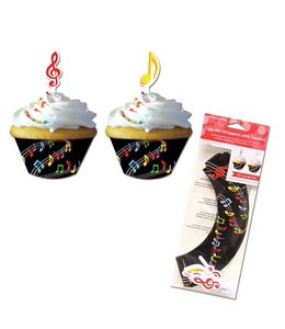 Creative Converting Music Notes - Cupcake Wrap with Pick
