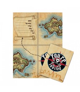 Creative Converting Invitation Cards - Pirates Map
