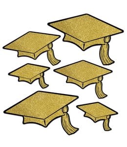 The Beistle Company Foil Cutouts- Glittered Grad Cap