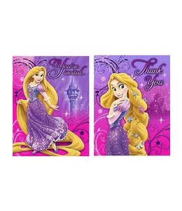 Party Express Tangled Sparkle - Inv & Thank You