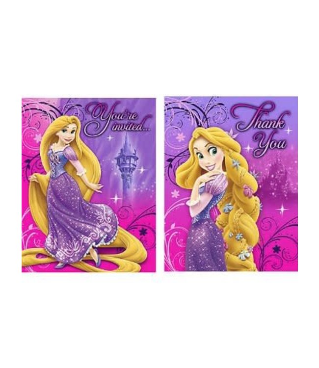 Party Express Tangled Sparkle - Inv & Thank You