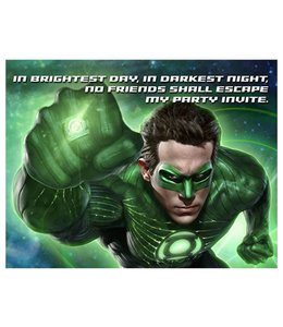 Party Express Green Lantern - Invitations