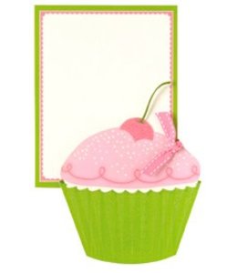 Anna Griffin Imprintable Invitation Cards (Box) - Cupcake, Rose/Green