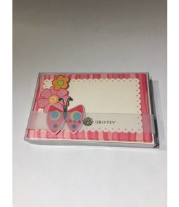 Anna Griffin Invitation Cards (Box) - Flower/Butterfly, Glitter, Pink