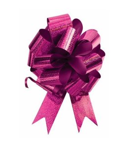 Forum Novelties Pull Bow Holographic Ribbon -  Fuchsia
