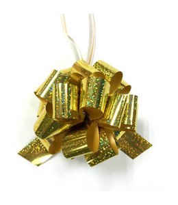 Forum Novelties Pull Bow Holographic Ribbon -  Gold