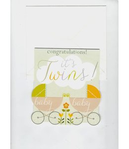 Nelson Line Greeting Card-Baby Twins