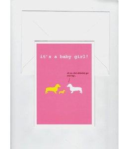 Notes & Queries Greeting Card - Its A Baby Girl