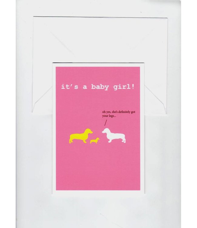 Notes & Queries Greeting Card - Its A Baby Girl