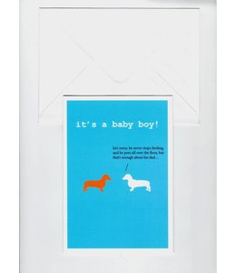 Notes & Queries Greeting Card - Its A Baby Boy