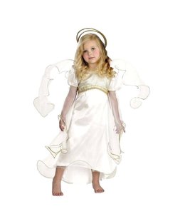 Disguise Guardian White Angel Girls Costume M/Child
