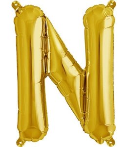 North Star Balloons 16" Letter N Gold