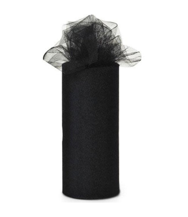 Gift Box Ribbon Tulle 6" Wide -  Black