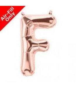 North Star Balloons 16 Inch Air Fill Balloon Letter Rose Gold - F
