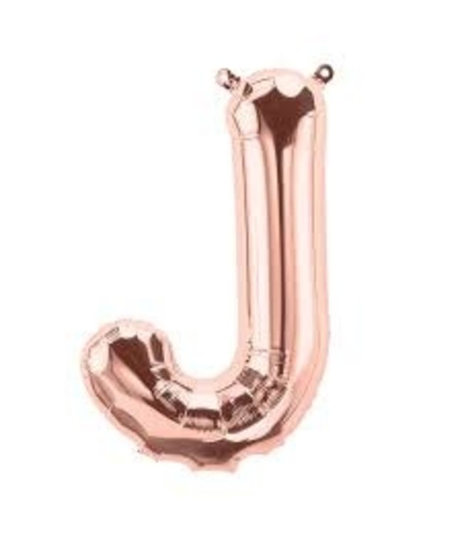 North Star Balloons 16" Letter J Rose Gold