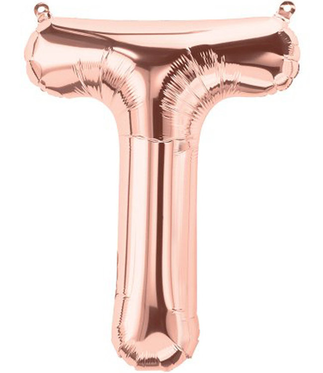 North Star Balloons 16" Letter T Rose Gold