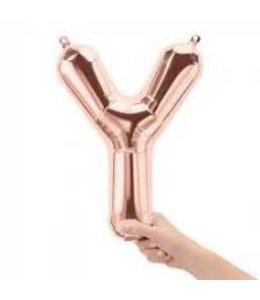 North Star Balloons 16 Inch Air Fill Balloon Letter Rose Gold - Y