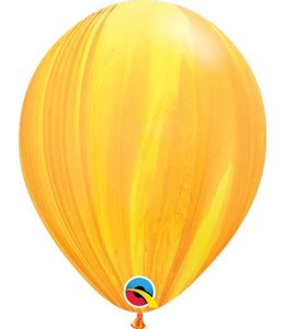 Qualatex 11 Inch Latex Balloons 25 ct-Yellow And Orange SuperAgate