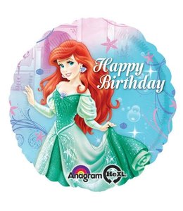 Anagram 18 Inch Mylar Balloon-Little Mermaid Ariel Happy Birthday