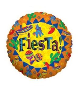 Fiesta 18 Inch Mylar Balloon-Fiesta Holographic Foil