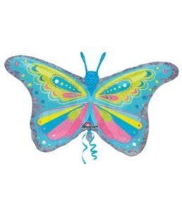 Anagram 32 Inch Mylar Balloon Shape-Bright Blue Butterfly