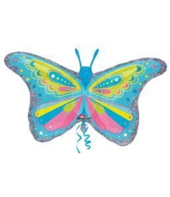 Anagram 32'' Bright Blue Butterfly Shp