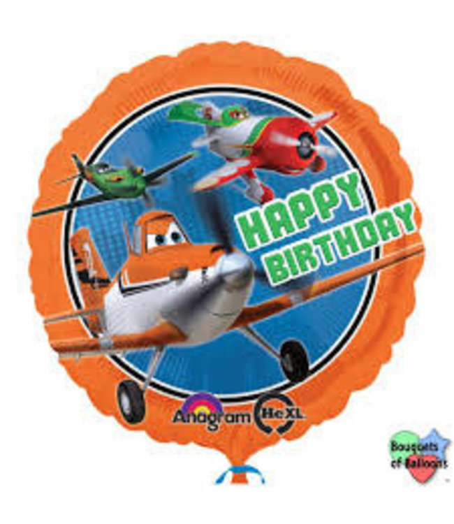 U.S Balloon 17"  Disney Planes Bday Standard Hx