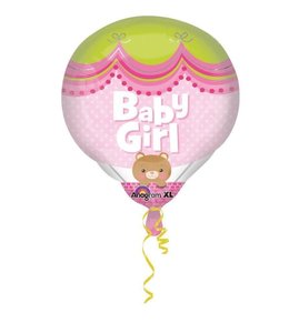 U.S Balloon 18 Inch Mylar-Baby Girl Hot Air Balloon