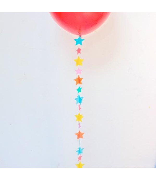 Bubblegum Balloons Balloon Tail-Rainbow Star